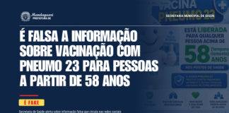 Secretaria de Saúde de Mandaguari alerta sobre informação falsa que circula nas redes sociais